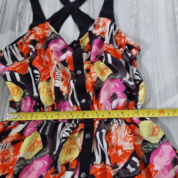 silence + noise Print Bra Dress With Cutout Back, Sz XS - Picture 7 of 8